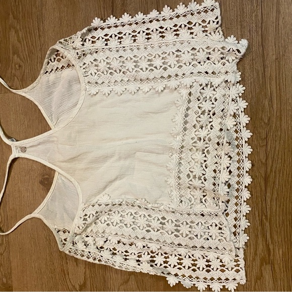 Rip Curl White Lace Trim Tank Top - Picture 9 of 12